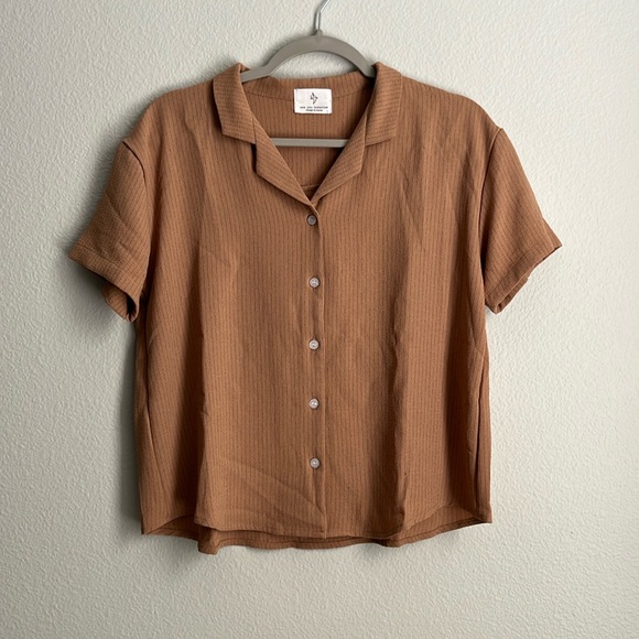 YesStyle Tops - See you tomorrow design by Korea (yesstyle?) cute button up shirt